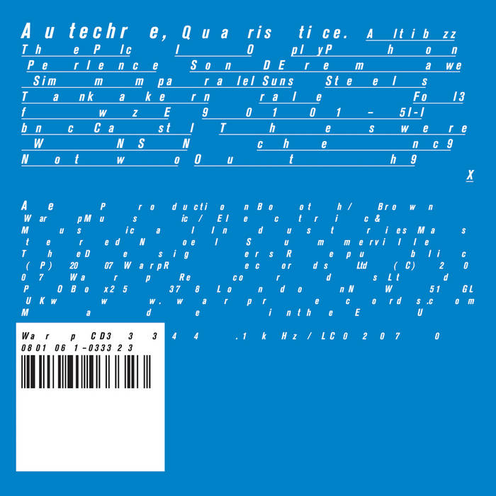 AUTECHRE - QUARISTICE